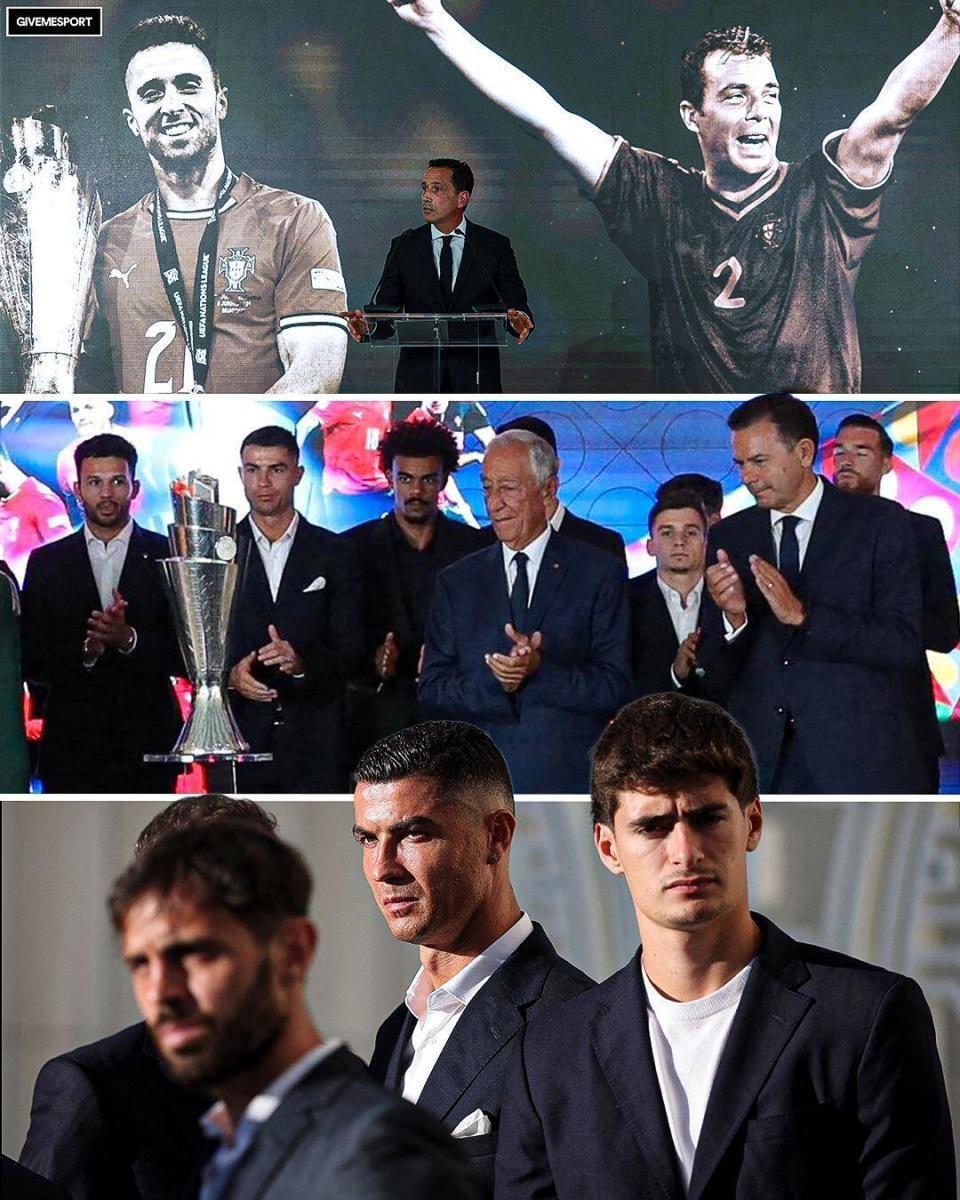 乐鱼官网-眼眶泛红！C罗出席若塔追掉仪式，拥抱若塔父亲+展示欧国联奖杯